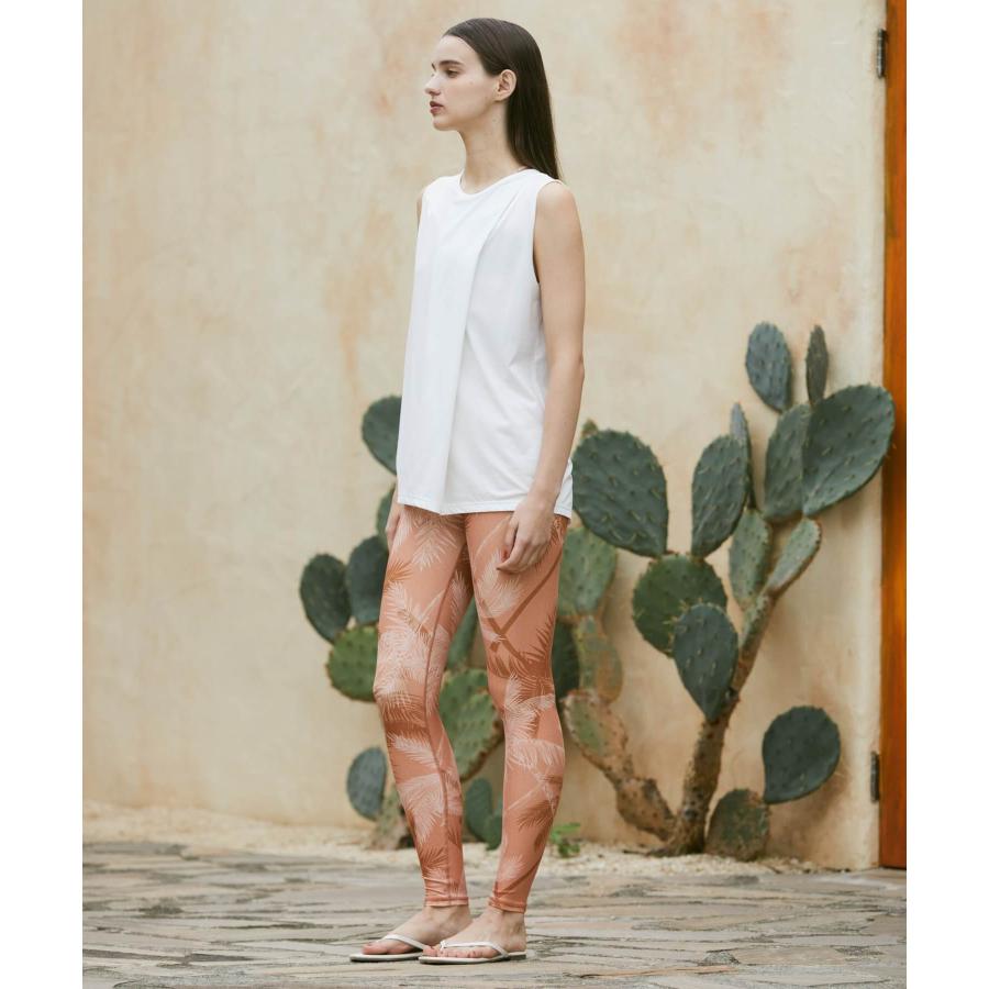Julier ジュリエ ヨガウェア ボトムス レディース palm tree プリントスーパーハイレギンス B1962JUP030 ピラティスウェア 水着 海 プール ホットヨガ おしゃれ