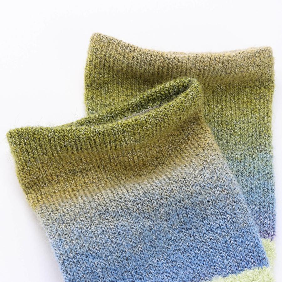 COMFYHOUSE コンフィーハウス 靴下 メンズ レディース クルー丈 ソックス 日本製 旧 ラソックス rasox グラデパネル・クルー chl252cr2 | rasox | 06