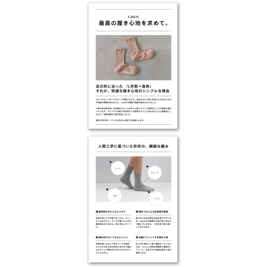 ラソックス rasox 靴下 ソックス メンズ レディース ラソックス クールネス・スニーカー CA251SN01 薄手タイプ 吸汗速乾 | rasox | 13