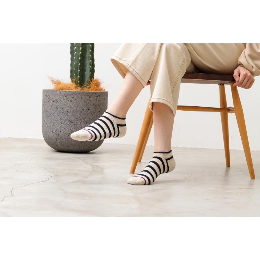 COMFY HOUSE コンフィーハウス 靴下 ソックス レディース メンズ 日本製 旧 ラソックス rasox コットンネップボーダー・スニーカー chl250sn1 chl061an ウォーキ | rasox | 12