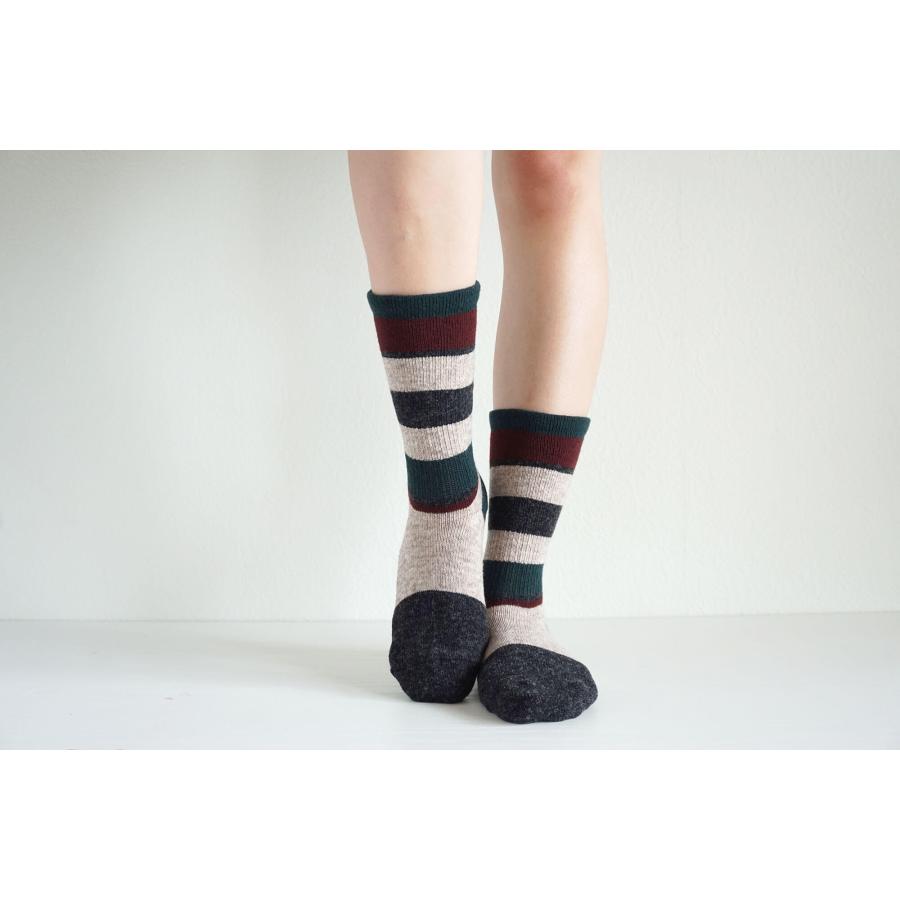 COMFYHOUSE コンフィーハウス 靴下 メンズ レディース クルー丈 ソックス 日本製 旧 ラソックス rasox マルチボーダーウール・クルー chl152cr1 | rasox | 10
