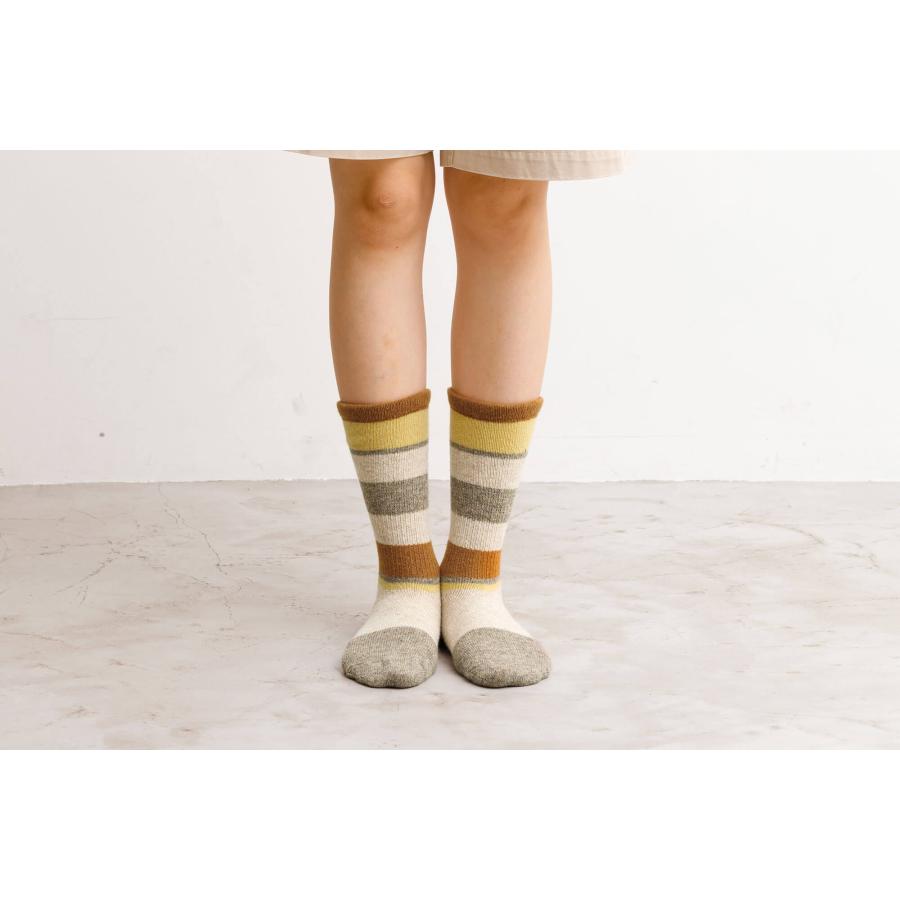 COMFYHOUSE コンフィーハウス 靴下 メンズ レディース クルー丈 ソックス 日本製 旧 ラソックス rasox マルチボーダーウール・クルー chl152cr1 | rasox | 13