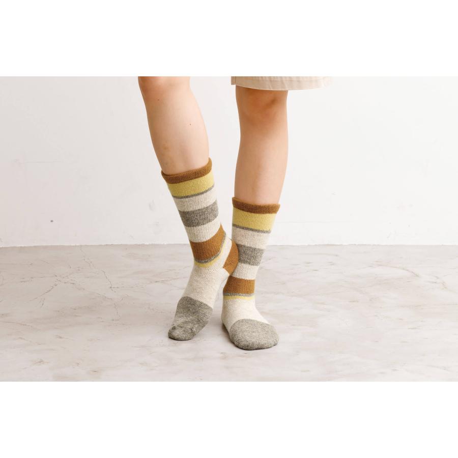 COMFYHOUSE コンフィーハウス 靴下 メンズ レディース クルー丈 ソックス 日本製 旧 ラソックス rasox マルチボーダーウール・クルー chl152cr1 | rasox | 15