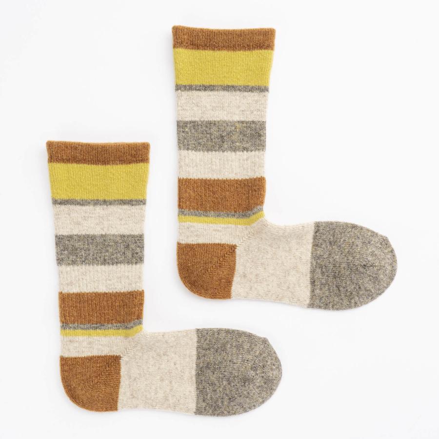 COMFYHOUSE コンフィーハウス 靴下 メンズ レディース クルー丈 ソックス 日本製 旧 ラソックス rasox マルチボーダーウール・クルー chl152cr1 | rasox | 03