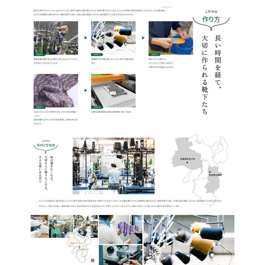 rasox 靴下 ラソックス メンズ レディース コットンリネン・スニーカー CA191SN01 アンクル丈 スニーカー丈 おしゃれ | rasox | 14