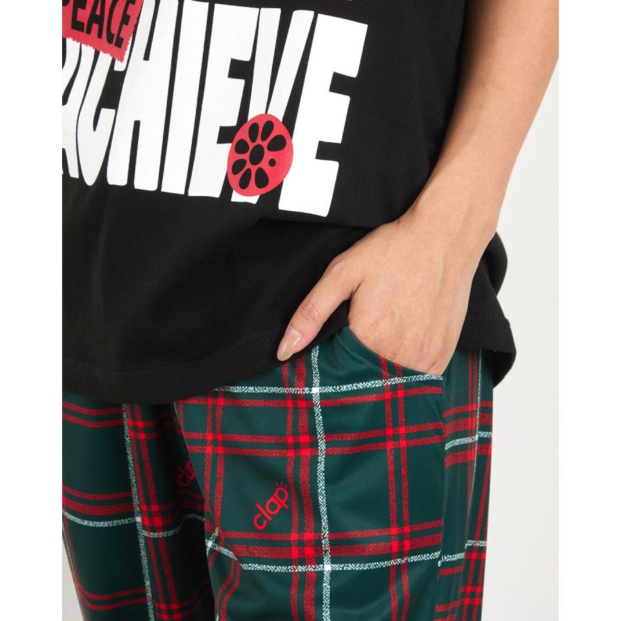 clap クラップセール フィットネスウェア ブランド パンツ レディース イージーパンツ HOLLY CHECK EASY  ゆったり 体型カバー 新作 柄 2025 | clap | 03