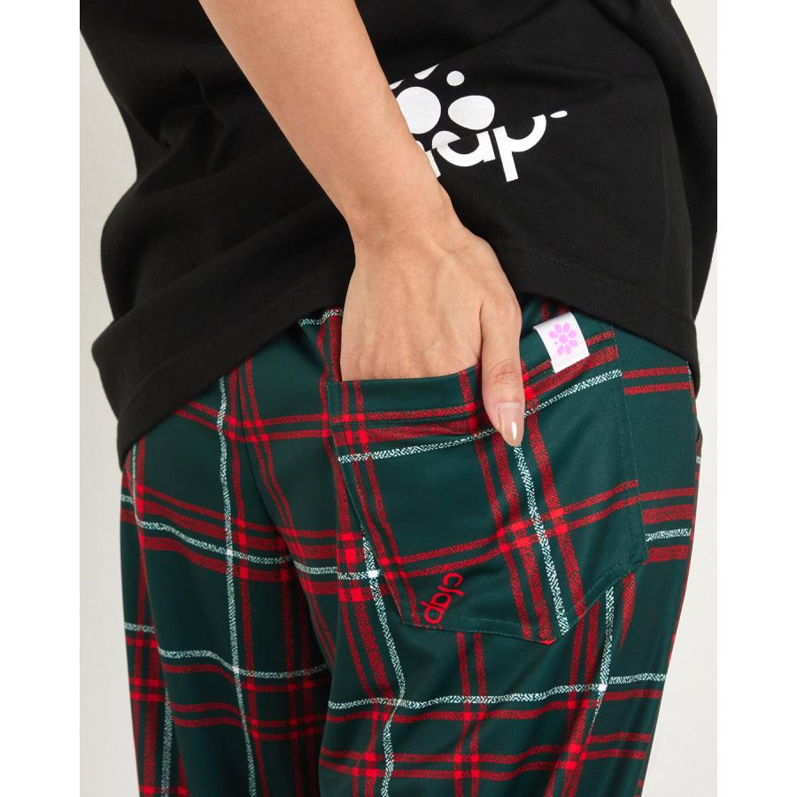 clap クラップセール フィットネスウェア ブランド パンツ レディース イージーパンツ HOLLY CHECK EASY  ゆったり 体型カバー 新作 柄 2025 | clap | 04