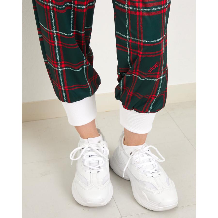clap クラップセール フィットネスウェア ブランド パンツ レディース イージーパンツ HOLLY CHECK EASY  ゆったり 体型カバー 新作 柄 2025 | clap | 05
