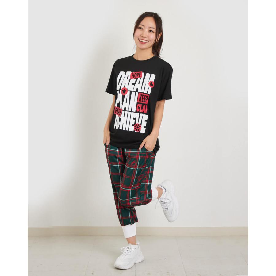 clap クラップセール フィットネスウェア ブランド パンツ レディース イージーパンツ HOLLY CHECK EASY  ゆったり 体型カバー 新作 柄 2025 | clap | 06