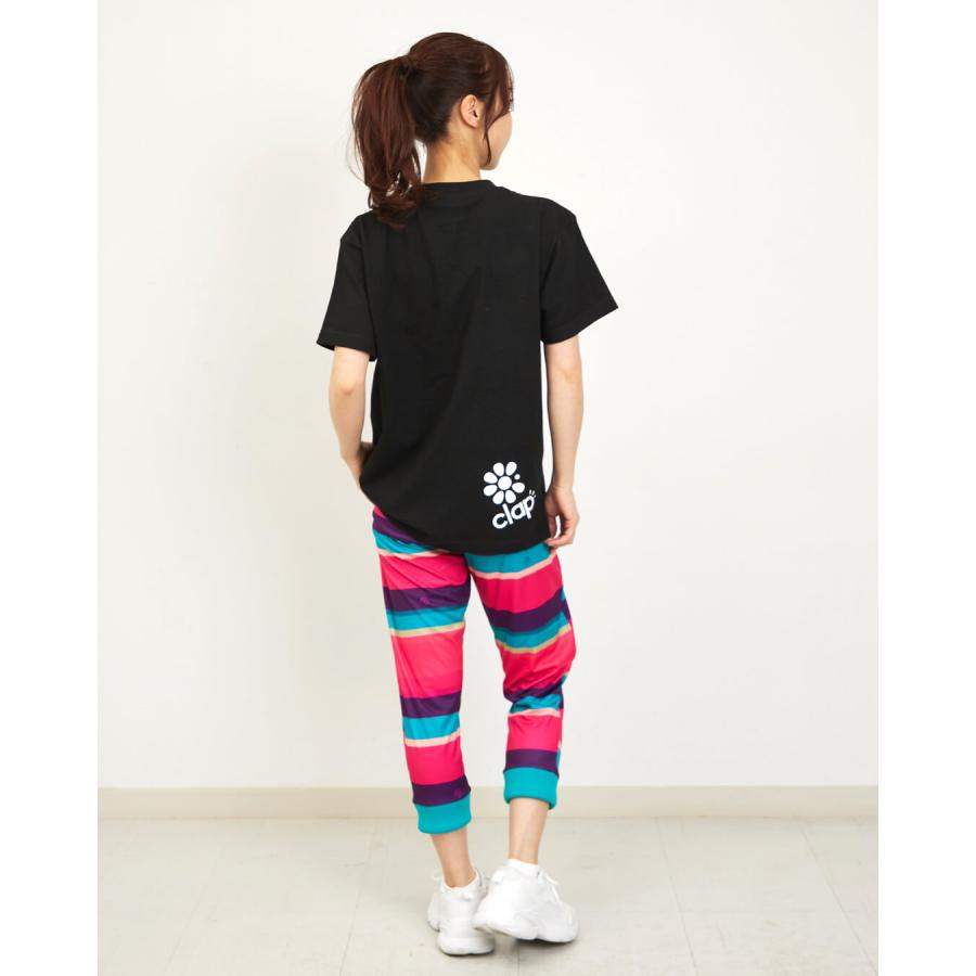 clapクラップ新作 フィットネスウェア パンツ レディース イーシュット CLAP RANDOMBORDER E-SHUTOOOO 新作 柄 2026 フィットネスウェア  ジム トレーニングウェ | clap | 09
