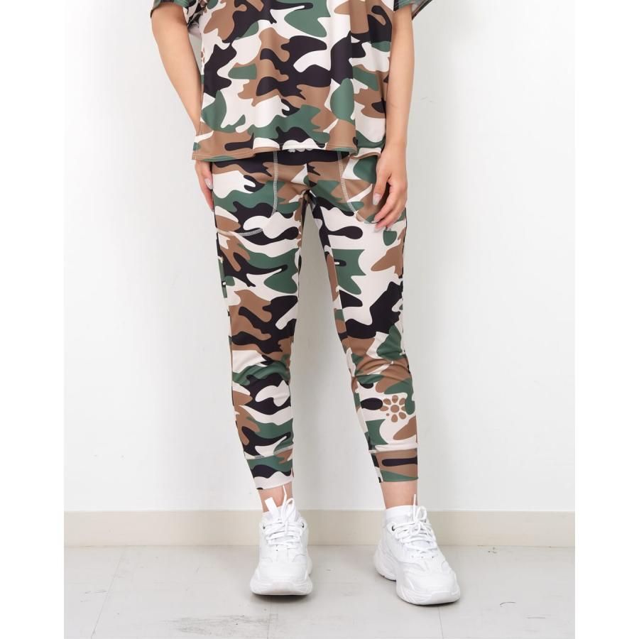 クラップ フィットネス ウェア clap パンツ レディース クロップドパンツ CAMOUFLAGE CROPPED PANTS CE26023 トレーニング ジムウェア 新作 柄 2026 | clap | 01