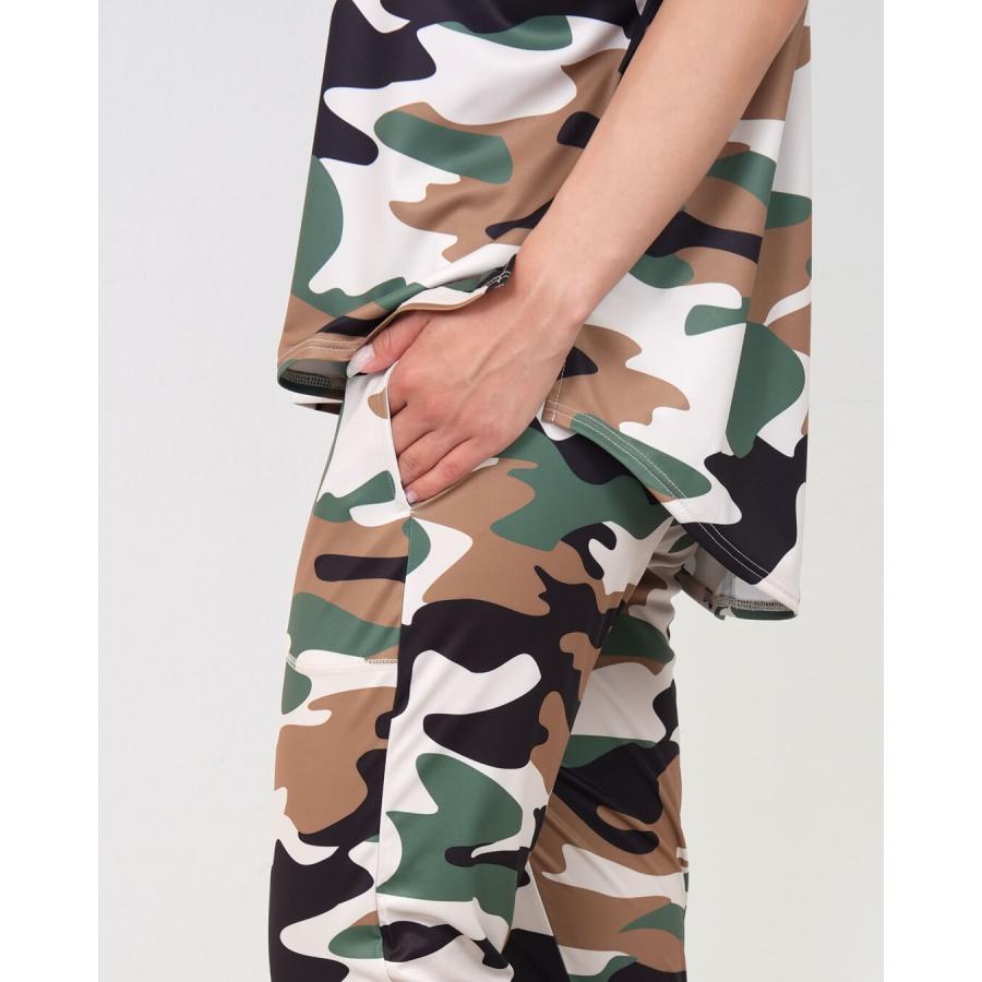 クラップ フィットネス ウェア clap パンツ レディース クロップドパンツ CAMOUFLAGE CROPPED PANTS CE26023 トレーニング ジムウェア 新作 柄 2026 | clap | 03