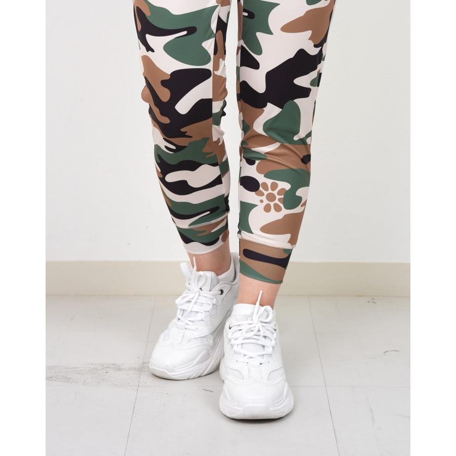 クラップ フィットネス ウェア clap パンツ レディース クロップドパンツ CAMOUFLAGE CROPPED PANTS CE26023 トレーニング ジムウェア 新作 柄 2026 | clap | 04