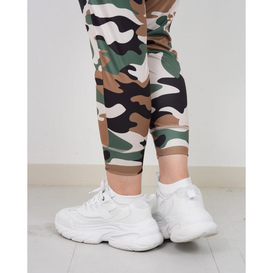 クラップ フィットネス ウェア clap パンツ レディース クロップドパンツ CAMOUFLAGE CROPPED PANTS CE26023 トレーニング ジムウェア 新作 柄 2026 | clap | 05