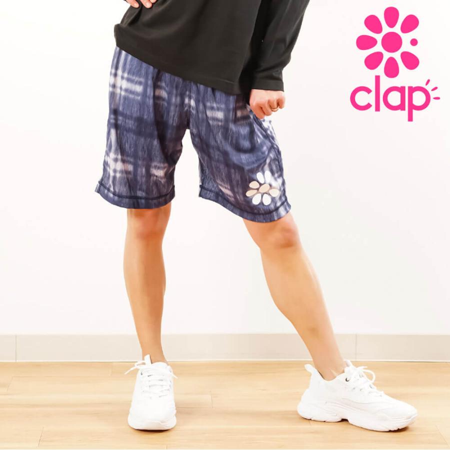 clap（クラップ） フィットネスウェア ハーフパンツ レディース DENIM CHECK デニム クラップ新作 クラップウェア クラップ ...