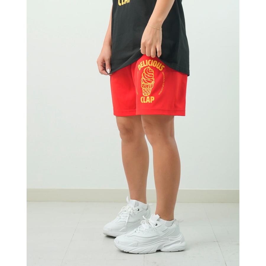 clapクラップ新作 フィットネス ウェア ブランド パンツレディース ハーフパンツ CLAP ICE CREAM HALF PANTS モノトーン 新作 柄 2025 | clap | 02