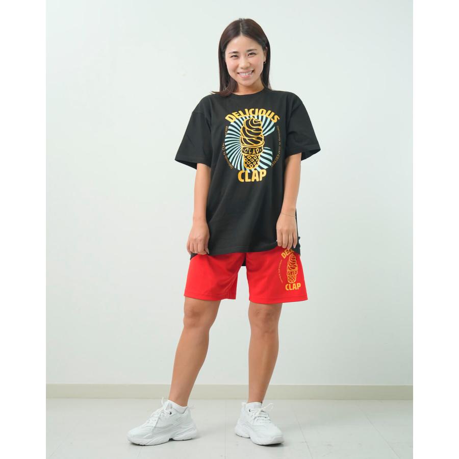 clapクラップ新作 フィットネス ウェア ブランド パンツレディース ハーフパンツ CLAP ICE CREAM HALF PANTS モノトーン 新作 柄 2025 | clap | 09