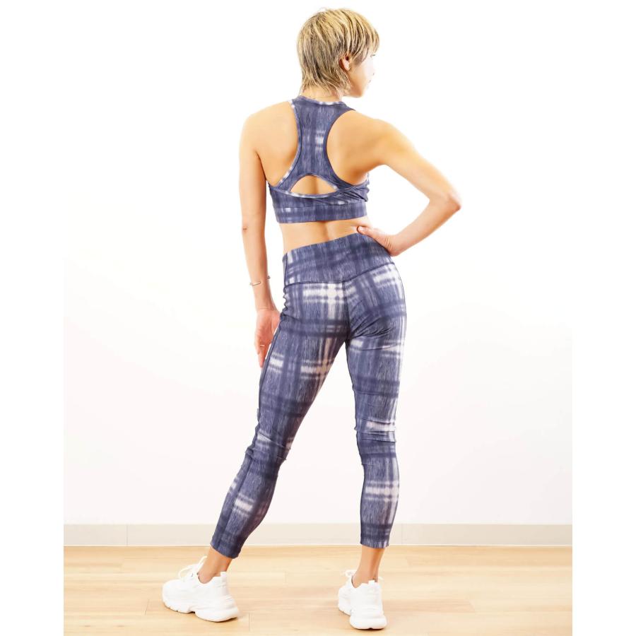 クラップ CLAP フィットネスウェア レギンス レディース DENIM CHECK デニム クラップ新作 クラップウェア クラップパンツ | clap | 05