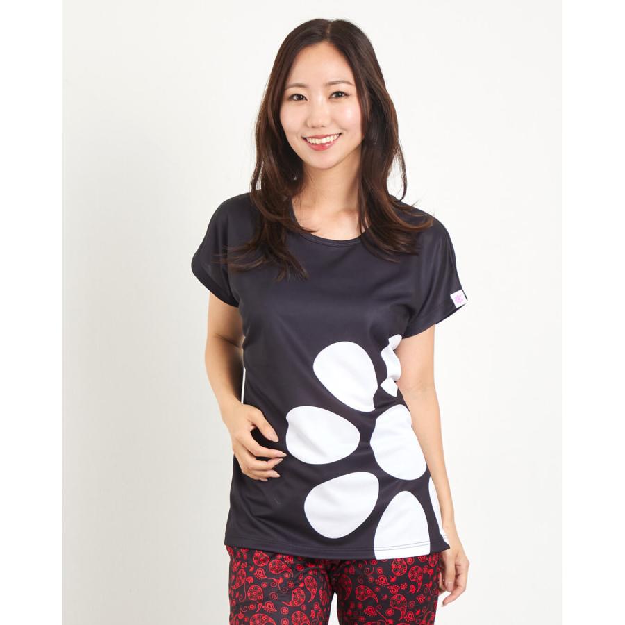 clapクラップ新作 フィットネス ウェア レディース トップス 半袖 BIG CLAP ICON DOLMAN M M/フリーサイズ ドルマン 新作 2025 トレーニングウェア ダンス ジム | clap | 01