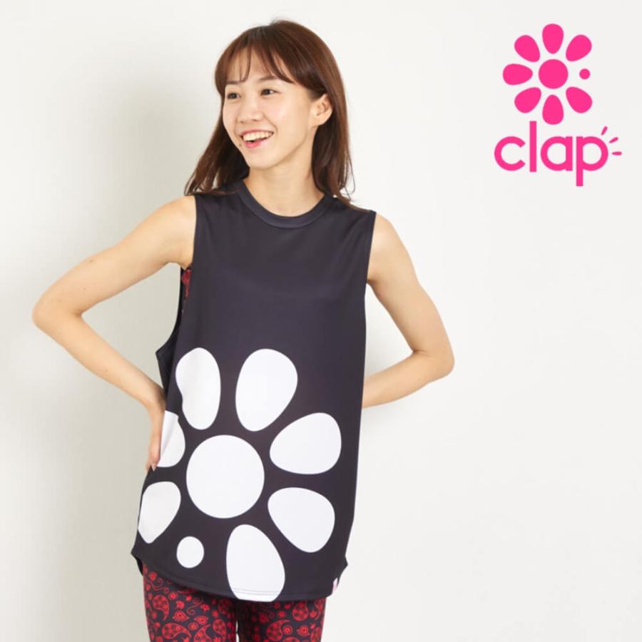 clap クラップ フィットネス レディース トップス ノースリーブ BIG CLAP ICON TRAINING TANK  M/フリーサイズ エクササイズ トレーニング ダンス 新作 2025 | clap