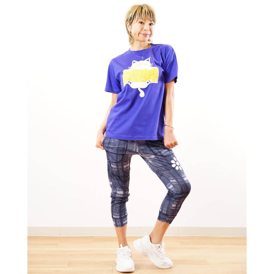 クラップ CLAP フィットネスウェア トップス レディース CLAP NYANKO Tee Tシャツ ネコ クラップ 新作 ロゴ クラップウェア clapクラップ tシャツ | clap | 09