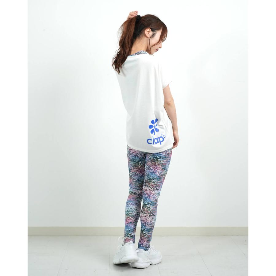 CLAP エクササイズウエア CLAP フィットネス・ゼブラ柄の上下セット