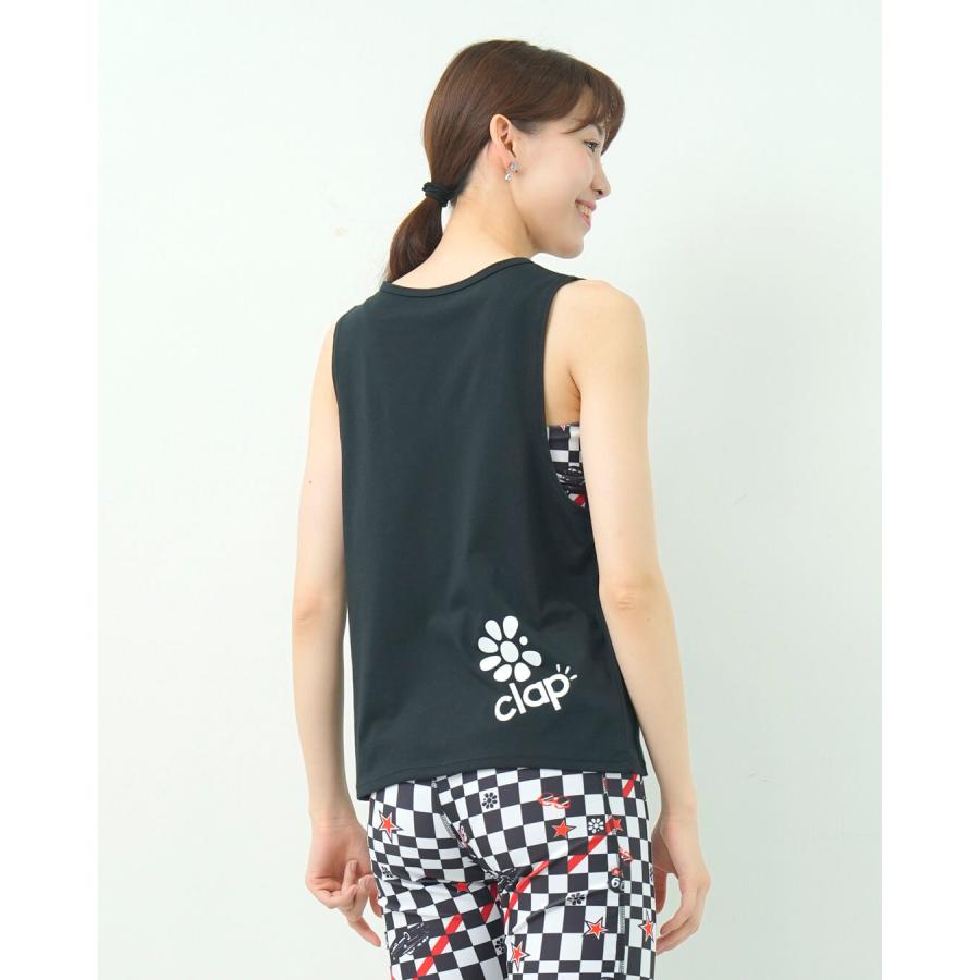 clapクラップ新作 フィットネス ウェア ブランド トップスレディース ノースリーブ CHECKER CLAP BOX TANK  M/フリーサイズモノトーン 新作 柄 2025 | clap | 03