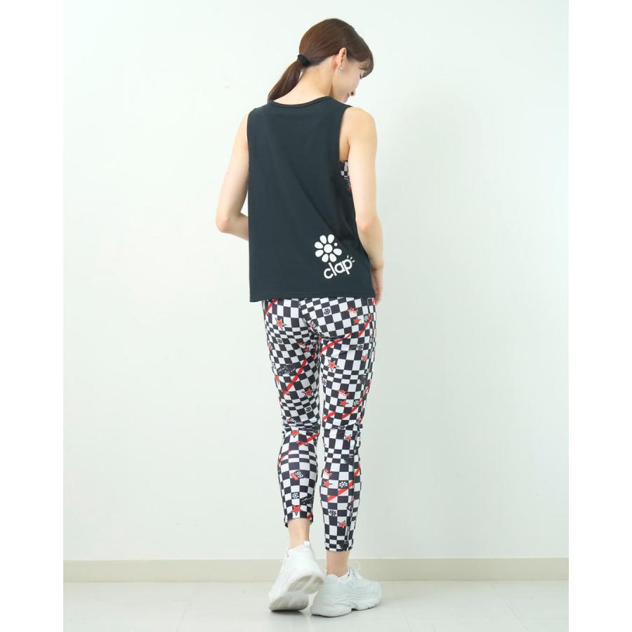 clapクラップ新作 フィットネス ウェア ブランド トップスレディース ノースリーブ CHECKER CLAP BOX TANK  M/フリーサイズモノトーン 新作 柄 2025 | clap | 09