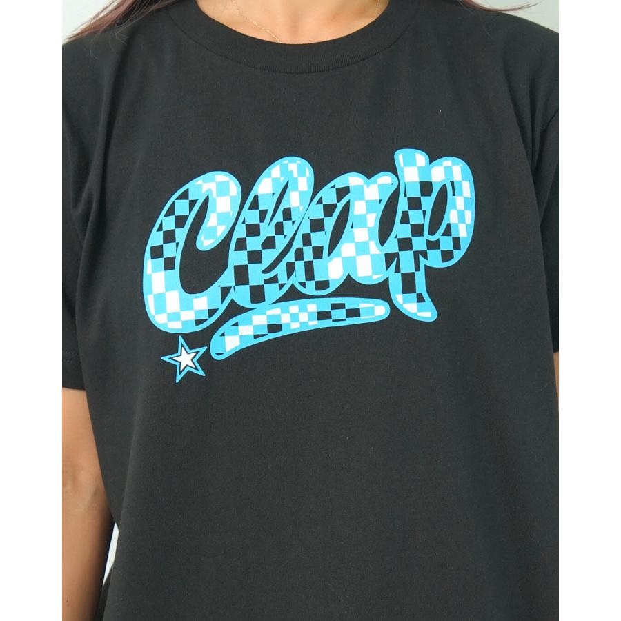 clapクラップ新作 フィットネス ウェア ブランド トップスレディース 半袖 CHECKER CLAP TEE M/フリーサイズ モノトーン 新作 柄 2025 | clap | 05