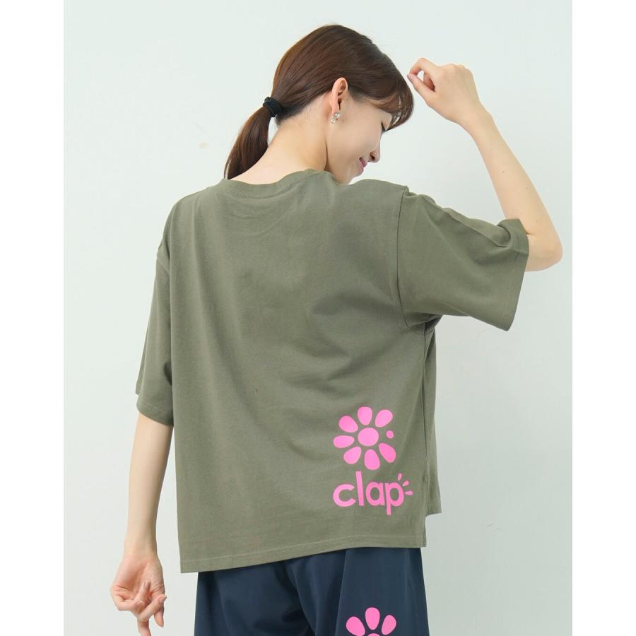 clapクラップ新作 フィットネス ウェア ブランド クラップ トップスレディース 半袖 CLAP FLOWER BIG TEE M/フリーサイズ 新作 柄 2025  オーバーサイズ ダンス | clap | 05