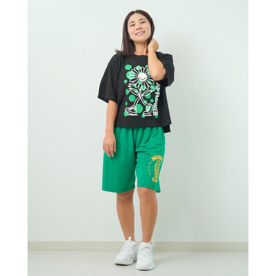 clapクラップ新作 フィットネス ウェア ブランド クラップ トップスレディース 半袖 CLAP FLOWER BIG TEE M/フリーサイズ 新作 柄 2025  オーバーサイズ ダンス | clap | 08