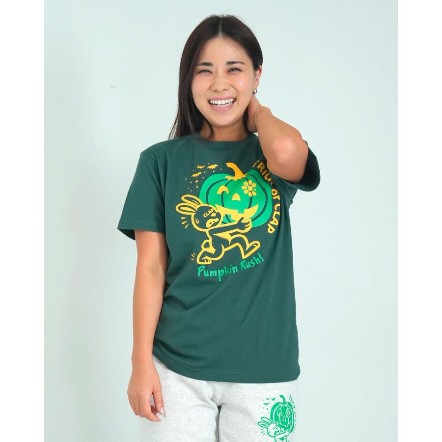 clapクラップ新作 フィットネス ウェア レディース トップス 半袖 tシャツ TRICK or CLAP TEE M/Lサイズ 新作 2025 トレーニングウェア ダンス ジム | clap | 02