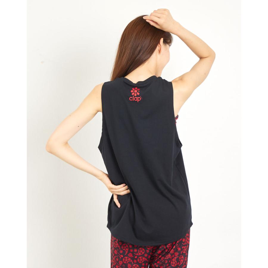 clap クラップ フィットネス レディース トップス ノースリーブ PAISLEY CLAP TRAINING TANK  M/フリーサイズ エクササイズ トレーニング ダンス 新作 2025 | clap | 04