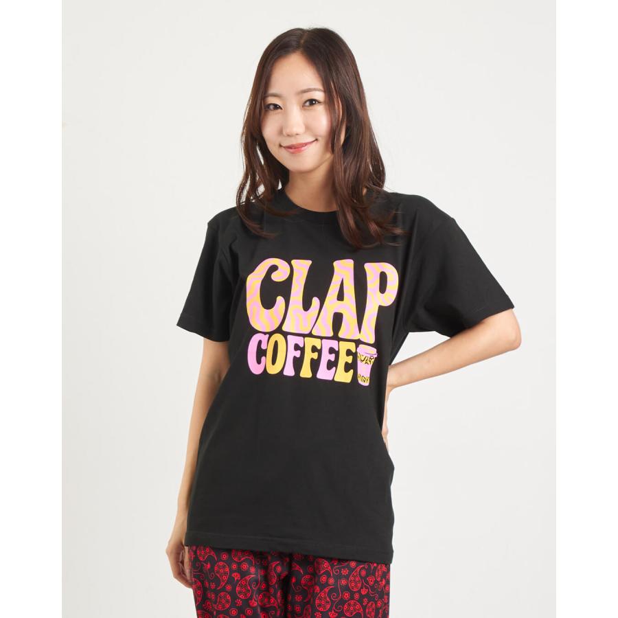 clapクラップ新作 フィットネス ウェア レディース トップス 半袖 tシャツ CLAP COFFEE TEE M/フリーサイズ 新作 2025 トレーニングウェア ダンス ジム | clap | 01