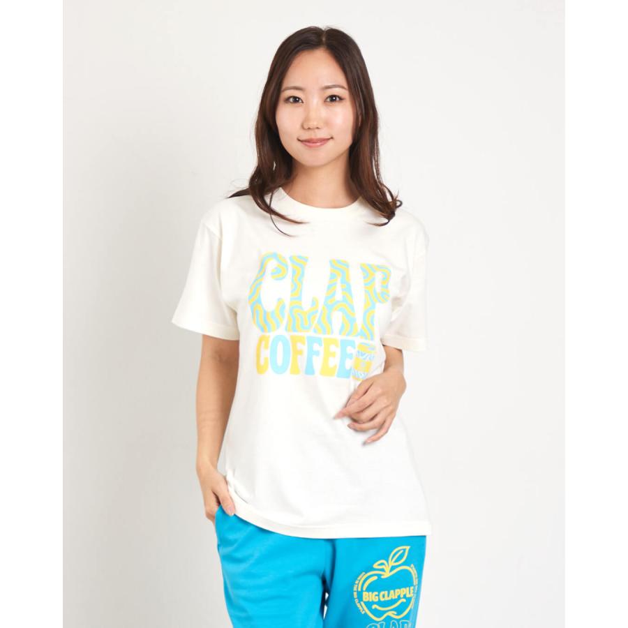 clapクラップ新作 フィットネス ウェア レディース トップス 半袖 tシャツ CLAP COFFEE TEE M/フリーサイズ 新作 2025 トレーニングウェア ダンス ジム | clap | 02