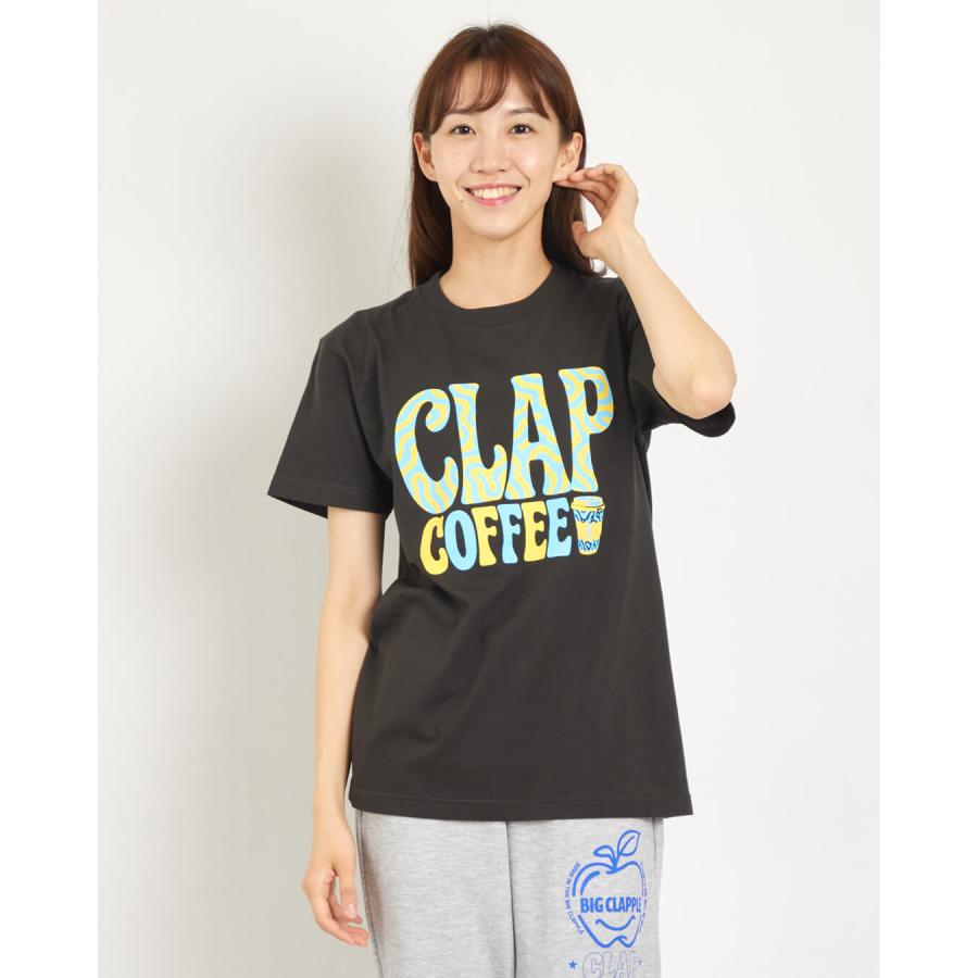 clapクラップ新作 フィットネス ウェア レディース トップス 半袖 tシャツ CLAP COFFEE TEE M/フリーサイズ 新作 2025 トレーニングウェア ダンス ジム | clap | 03