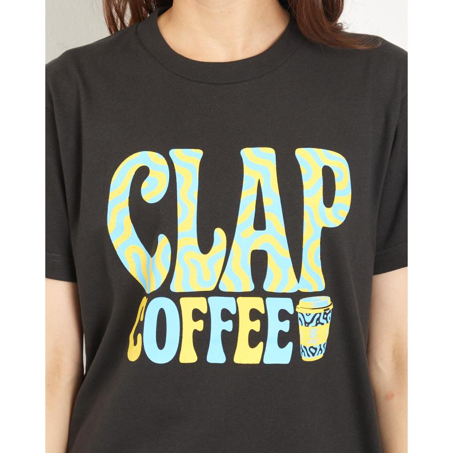 clapクラップ新作 フィットネス ウェア レディース トップス 半袖 tシャツ CLAP COFFEE TEE M/フリーサイズ 新作 2025 トレーニングウェア ダンス ジム | clap | 06