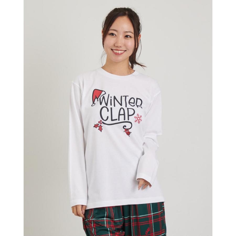clapクラップ 新作 フィットネス ウェア レディース トップス ロングスリーブ WINTER CLAP LONG SLEEVE TEE M/フリーサイズ 2025 トレーニングウェア ダンス ジ | clap | 02