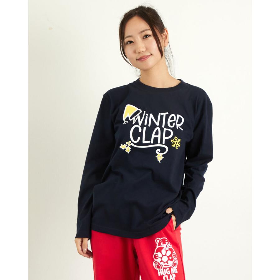 clapクラップ 新作 フィットネス ウェア レディース トップス ロングスリーブ WINTER CLAP LONG SLEEVE TEE M/フリーサイズ 2025 トレーニングウェア ダンス ジ | clap | 04