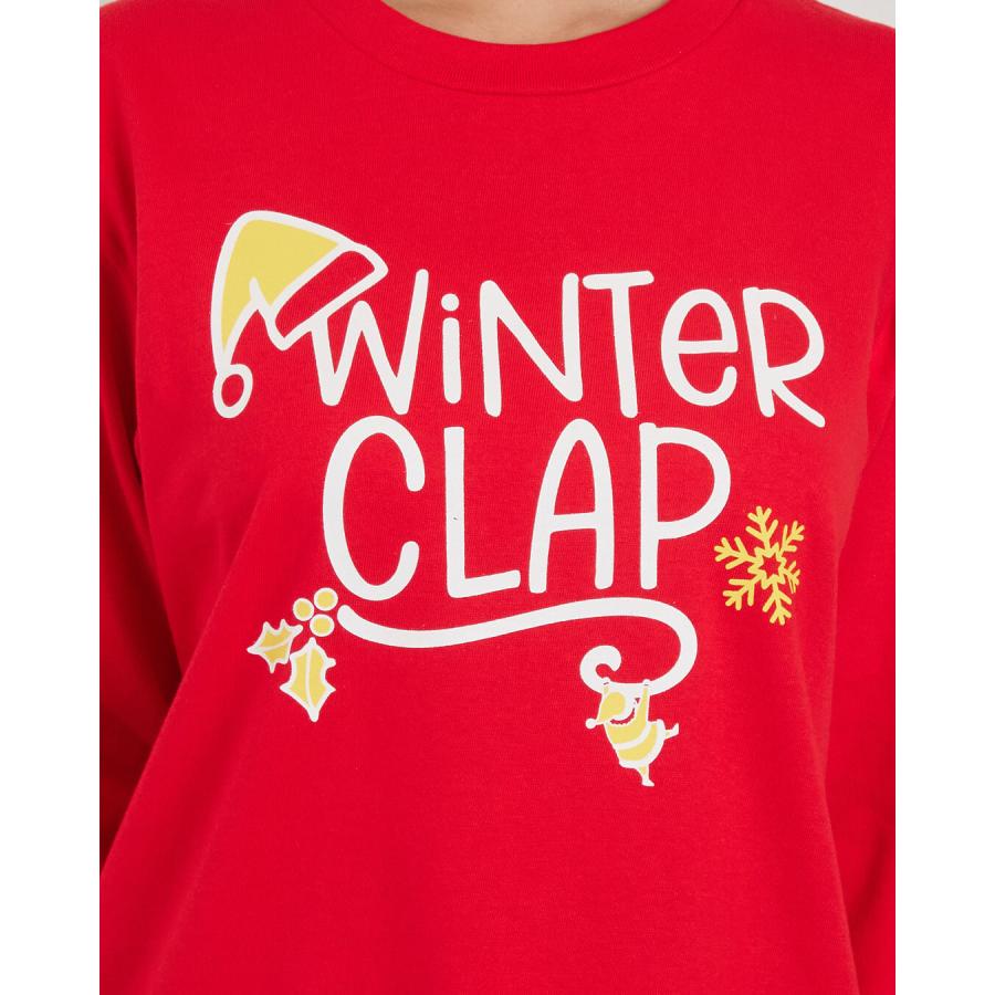 clapクラップ 新作 フィットネス ウェア レディース トップス ロングスリーブ WINTER CLAP LONG SLEEVE TEE M/フリーサイズ 2025 トレーニングウェア ダンス ジ | clap | 06