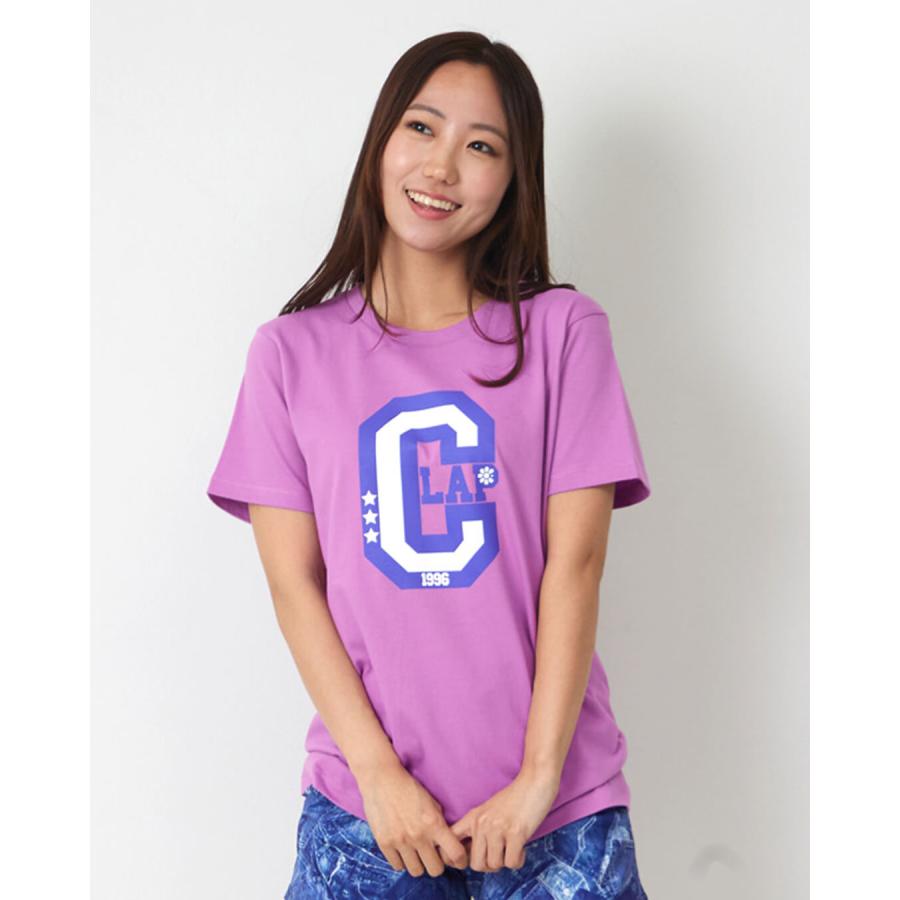 clapクラップ セール フィットネス ウェア レディース トップス 半袖 tシャツ C-CLAP TEE Mフリーサイズ 新作 2025 トレーニングウェア ダンス ジム | clap | 02