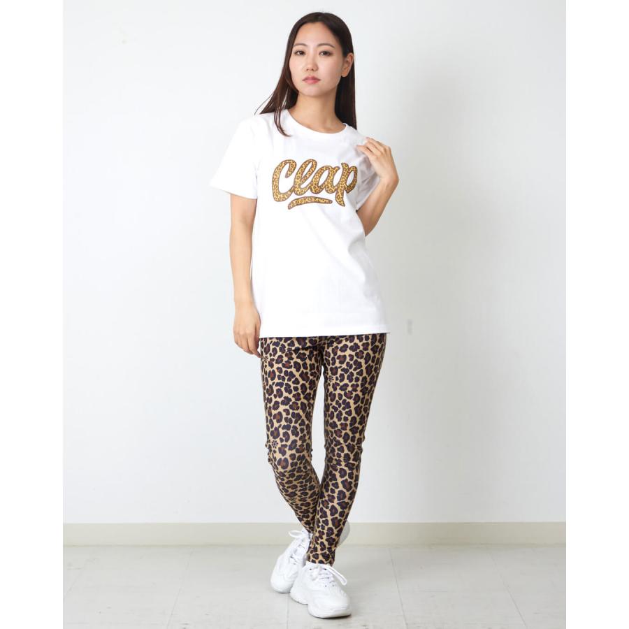 clapクラップ新作 フィットネス ウェア レディース トップス 半袖 tシャツ LEOCLAP TEE Mフリーサイズ 新作 2026 レオパ トレーニングウェア ダンス ジム | clap | 11