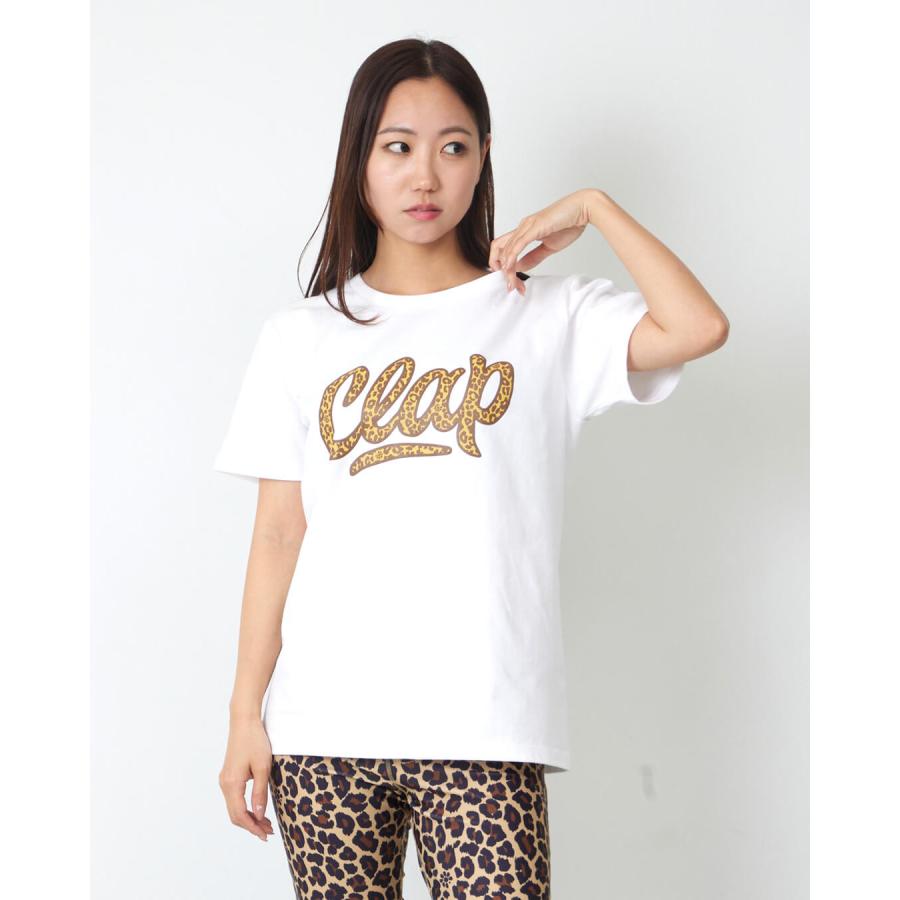 clapクラップ新作 フィットネス ウェア レディース トップス 半袖 tシャツ LEOCLAP TEE Mフリーサイズ 新作 2026 レオパ トレーニングウェア ダンス ジム | clap | 04