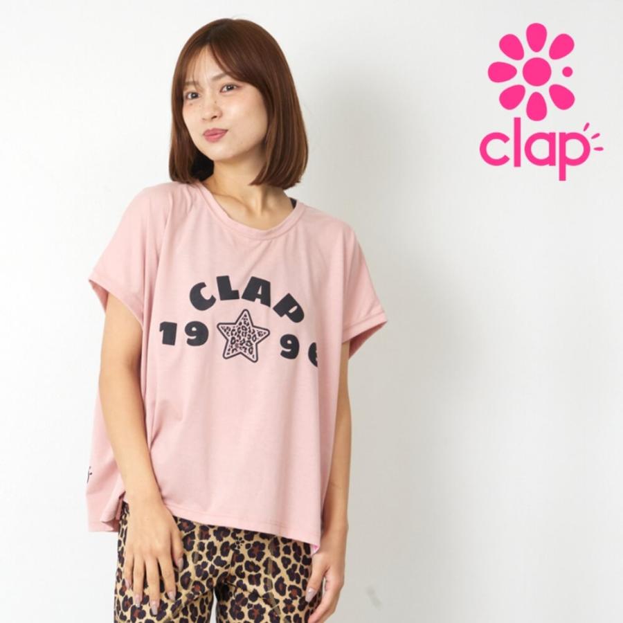 clapクラップ新作 フィットネス ウェア レディース トップス 半袖 STAR CLAP 1996 DOLMAN L M/フリーサイズ ドルマン 新作 2026 トレーニングウェア ダンス ジム | clap