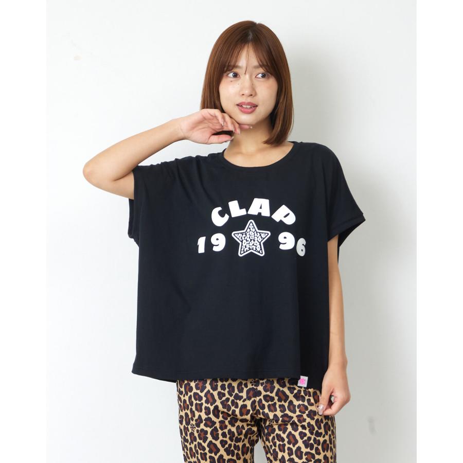 clapクラップ新作 フィットネス ウェア レディース トップス 半袖 STAR CLAP 1996 DOLMAN L M/フリーサイズ ドルマン 新作 2026 トレーニングウェア ダンス ジム | clap | 01