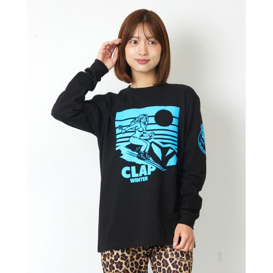 clapクラップ 新作 フィットネス ウェア レディース トップス ロングスリーブ CLAP WINTER LONG SLEEVE TEE  Mフリーサイズ 2026 トレーニングウェア ダンス ジ | clap | 01
