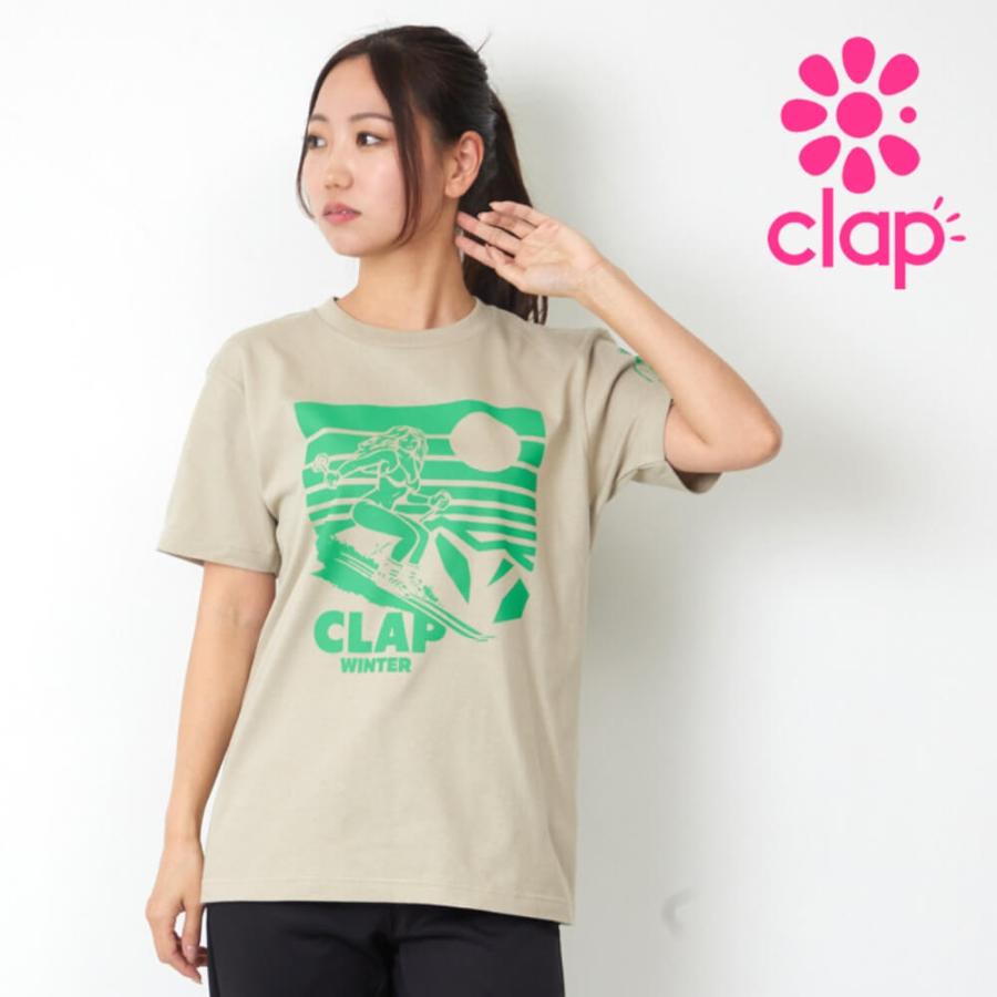 clapクラップ新作 フィットネス ウェア レディース トップス 半袖 tシャツ CLAP WINTER TEE M/Lサイズ 新作 2026 トレーニングウェア ダンス ジム | clap