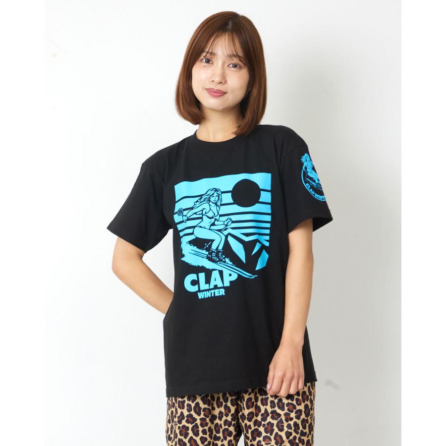 clapクラップ新作 フィットネス ウェア レディース トップス 半袖 tシャツ CLAP WINTER TEE M/Lサイズ 新作 2026 トレーニングウェア ダンス ジム | clap | 01