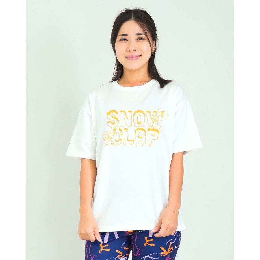 clapクラップ新作 フィットネス ウェア レディース トップス 半袖 tシャツ  SNOW CLAP BIG TEE M/フリーサイズ 新作 2026 トレーニングウェア ダンス ジム | clap | 04