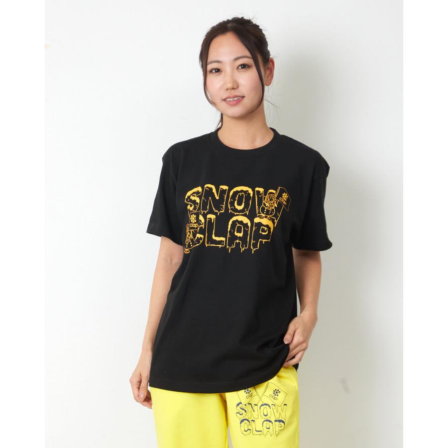 clapクラップ新作 フィットネス ウェア レディース トップス 半袖 tシャツ SNOW CLAP TEE Mフリーサイズ 新作 2026 トレーニングウェア ダンス ジム | clap | 01